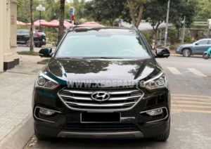 Xe Hyundai SantaFe 2.4L 4WD 2018 Đen, Nội Thất Kem